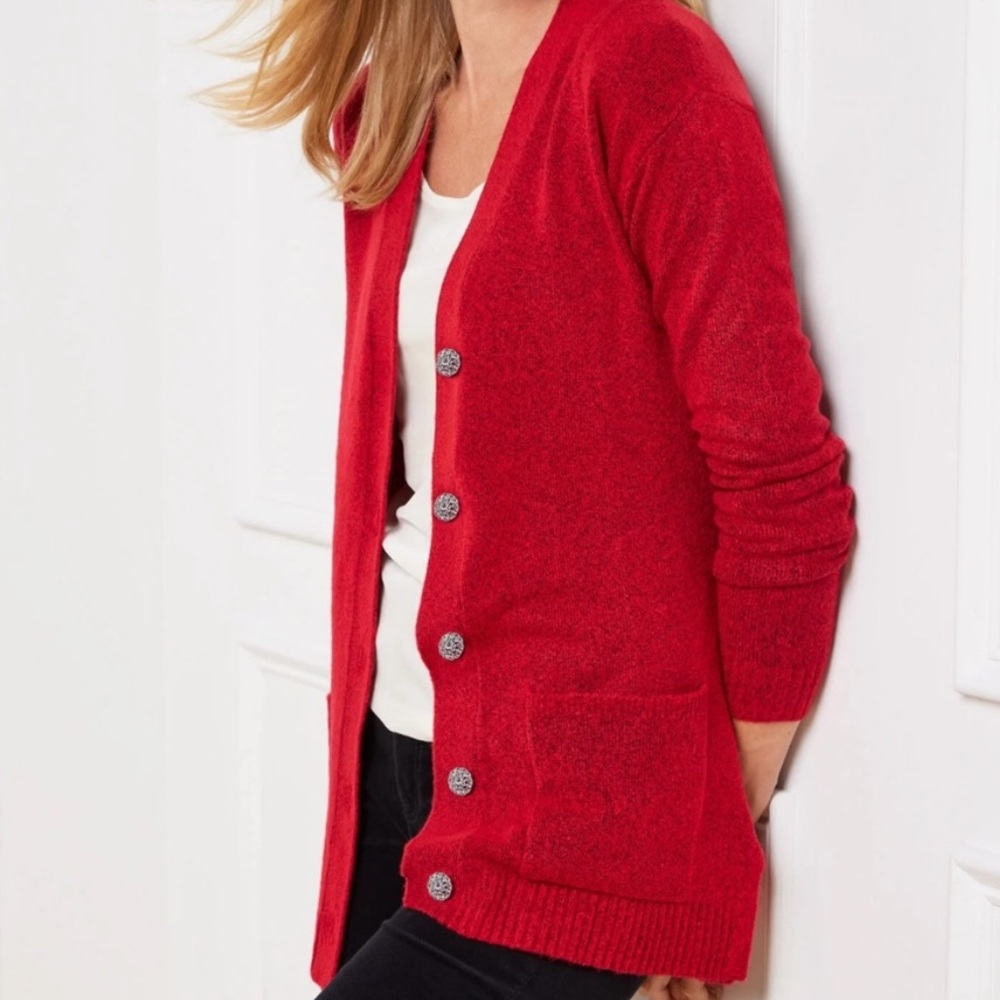 Talbots Jewel Button Cardigan | Small Petite
